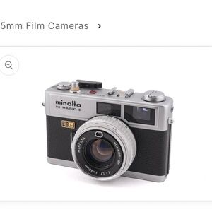 Hi-Matic E 35mm Film Camera - Silver and Black